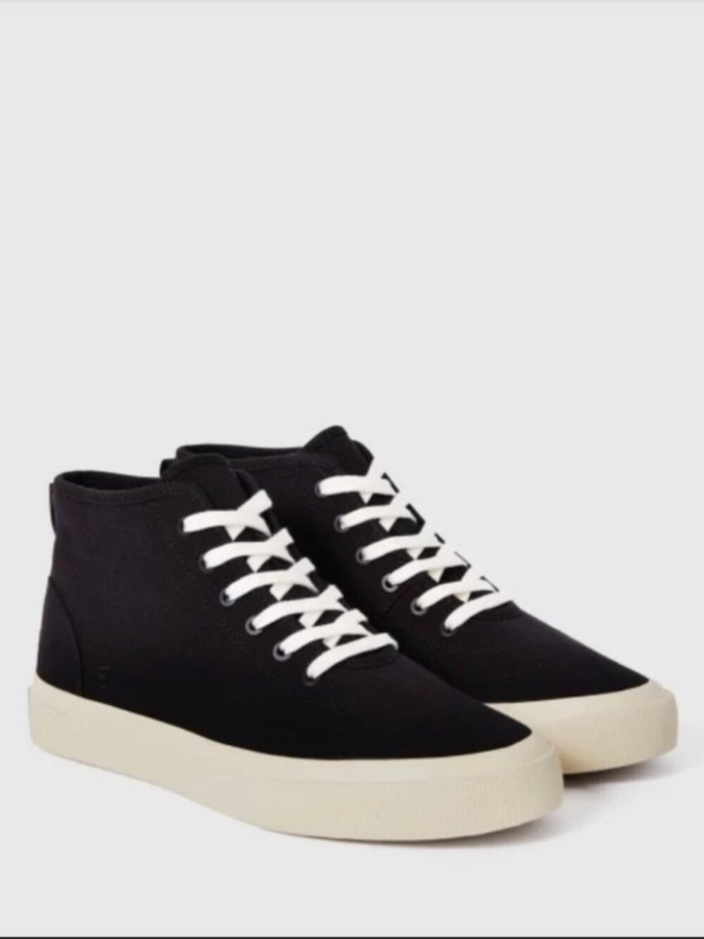 EVERLANE FOREVER HIGH-TOP SNEAKER BLACK/WHITE SIZE 8.5 W/6.5 M